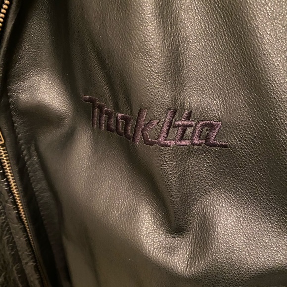 Genuine Black Leather Size M Makita Jacket - Picture 3 of 8